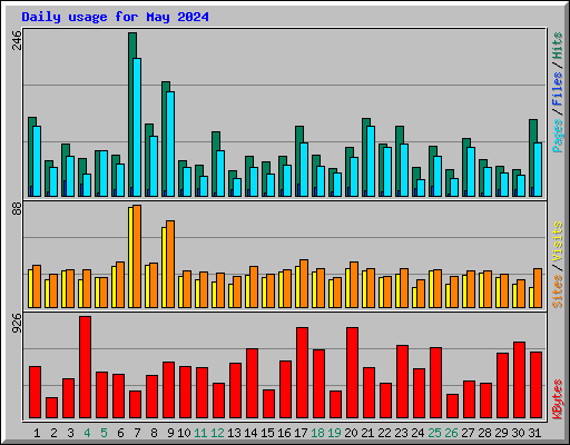 Daily usage for May 2024