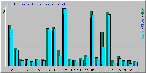 Hourly usage for November 2021