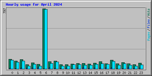 Hourly usage for April 2024