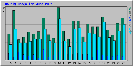 Hourly usage for June 2024