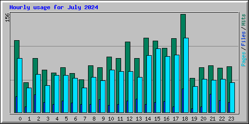 Hourly usage for July 2024