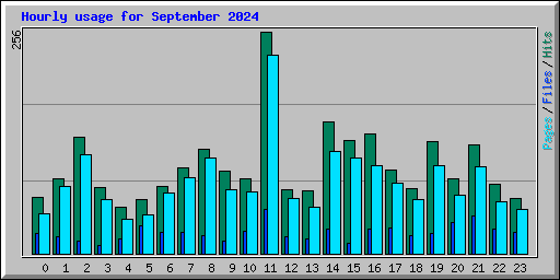 Hourly usage for September 2024