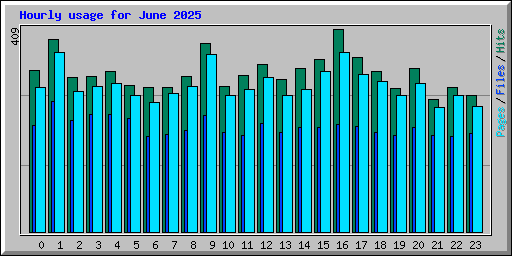 Hourly usage for June 2025