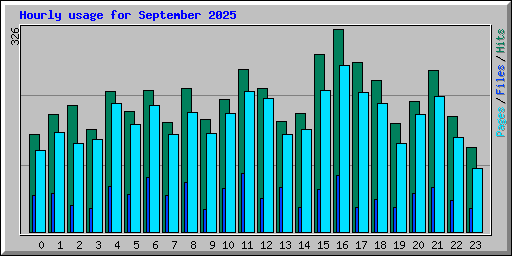 Hourly usage for September 2025