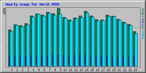 Hourly usage for March 2026